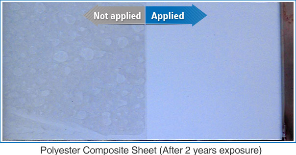 Polyester Composite Sheet (After 2 years exposure)